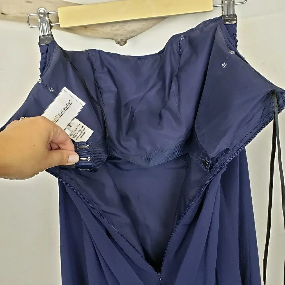 Vineyard collection navy bridesmaid dress